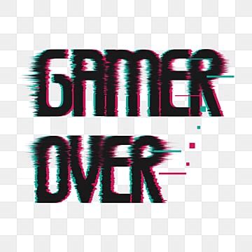 Glitch Font Effect Vector Hd Images Game Over Glitch Effect Vector