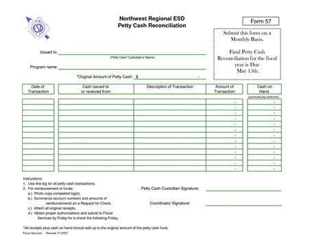Petty Cash Expense Report Template Cardtemplatemyid