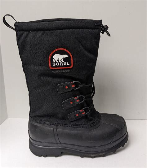 Sorel Glacier XT Waterproof Insulated Snow Boots Black Women S 11 M