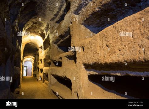 St Callixtus Catacombs In Rome Stock Photo Alamy