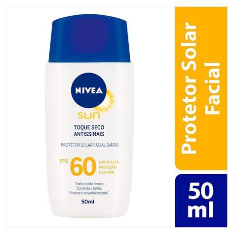 Protetor Solar Facial Nivea Sun Toque Seco Antissinais Fps60 Protetor