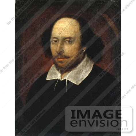 Stock Photo of Painted Color Portrait Of William Shakespeare, The ...