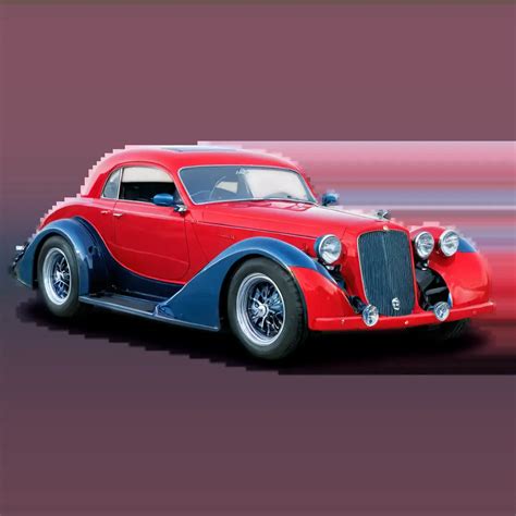 Exquisite Red And Blue Vintage Cars Png Nostalgic Charm In