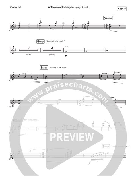 A Thousand Hallelujahs Sing It Now Satb Violin Sheet Music Pdf