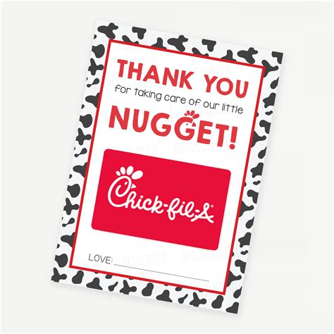 Teacher Appreciation Chick Fil A Gift Gift Card Holder Thanks Etsy