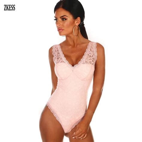 Zkess Women Sexy Black Pink Lace Structured Padded Cup Sleeveless