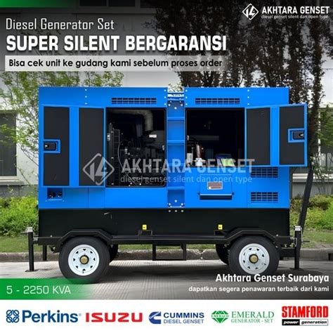 Jual Harga Mesin Genset Silent Kva Kva Kva Perkins Isuzu