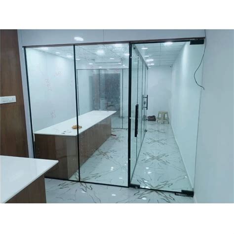 10mm Toughened Glass Hinged Door For Office Height 108 Inch At Rs 155sq Ft In Surat