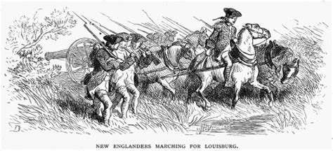 King Georges War 1745 Nnew Englanders Marching To Lay Siege To