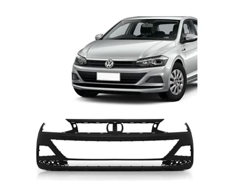 Parachoque Dianteiro Volkswagen Polo 2018 2019 2020 2021 2022 Preto Liso