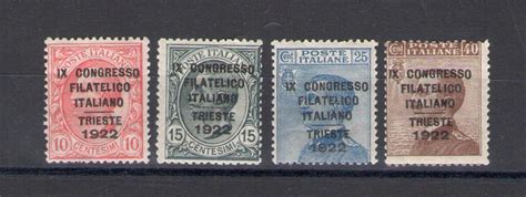 1922 Italia Regno 9 Congresso Filatelico Italiano Trieste MNH