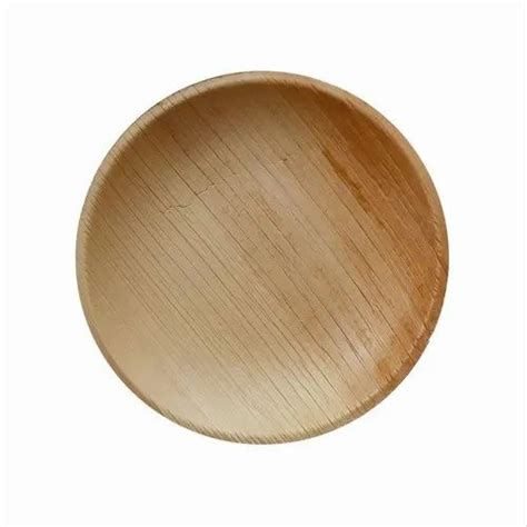 Natural Inch Round Areca Palm Leaf Plate For Event And Party