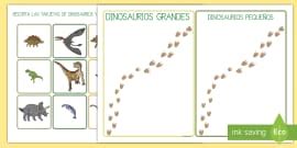 Ficha De Ordenar Tama Os De Dinosaurios Dinosaurios Pre Historia Dinos