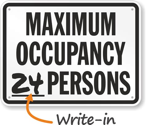 Free Printable Maximum Occupancy Sign Printable Word Searches