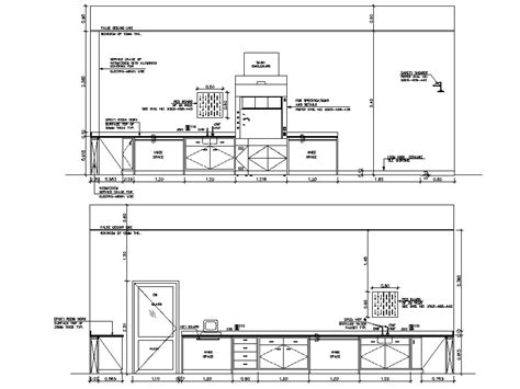 Kitchen Elevation Drawing CAD file - Cadbull