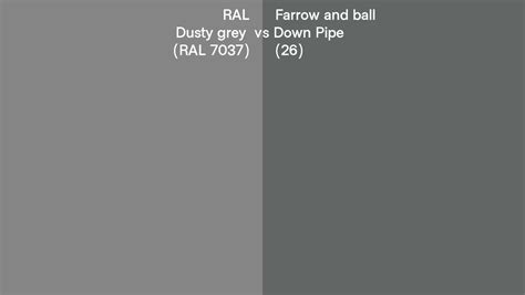 Ral Dusty Grey Ral 7037 Vs Farrow And Ball Down Pipe 26 Side By