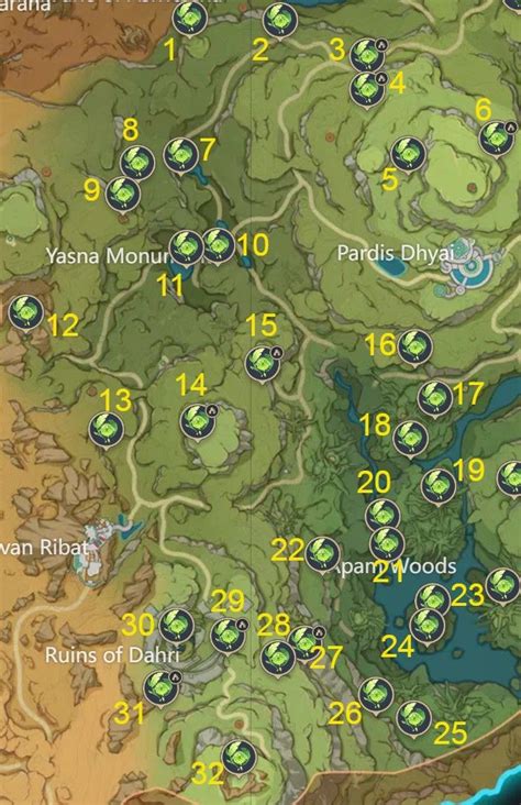 All Dendroculus Locations In Genshin Impact Sumeru