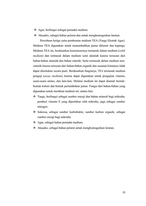 Laporan Mikrobiologi Teknik Pembuatan Medium PDF