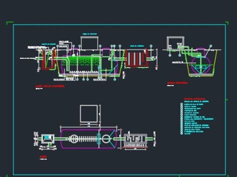 Estacion Depuradora De Aguas Residuales En Autocad Librer A Cad