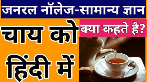 Teaचाय को हिंदी में क्या कहते है What Is Tea Called In Hindi