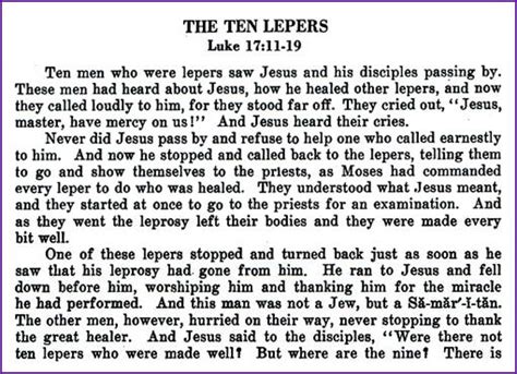 The Ten Lepers (Jesus Healing Story) - Kids Korner - BibleWise