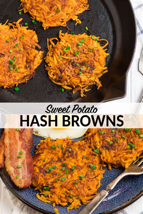 Sweet Potato Hash Browns Easy Recipe With Shredded Sweet Potatoes