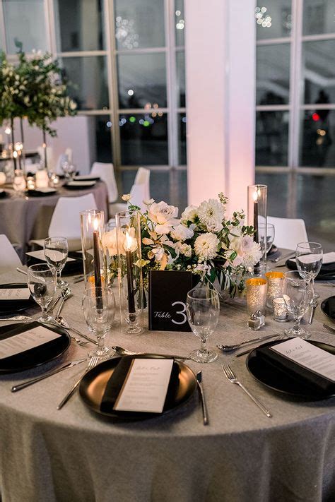 Black White Monochrome Minimalist Wedding D Cor Ideas