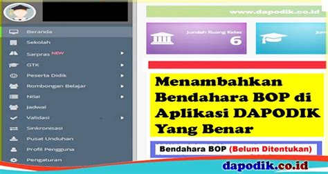 Cara Menambahkan Bendahara BOP Di Aplikasi Dapodik Yang Benar Menjadi