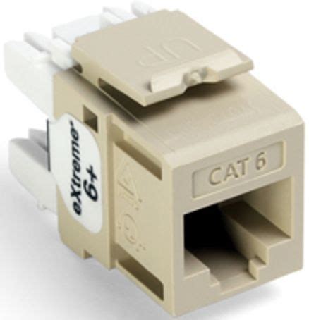 Leviton 61110 RI6 EXtreme Cat 6 QuickPort Connector Ivory 8P8C