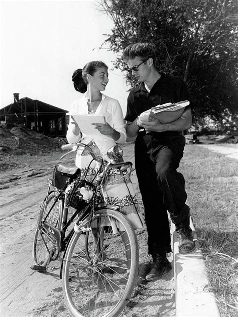 Pier Angeli And James Dean On A Stroll Photograph by Globe Photos