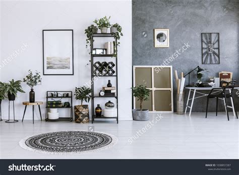 Poster On White Wall Plants Grey Stock Photo 1038857287 | Shutterstock