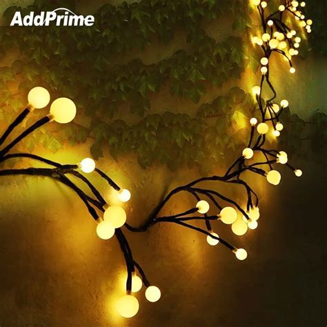 M Rattan Branches Led Garland String Light Waterproof Mini Ball