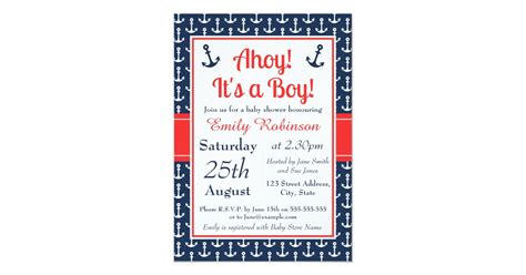 Nautical Baby Shower Invitation - Boy | Zazzle.com