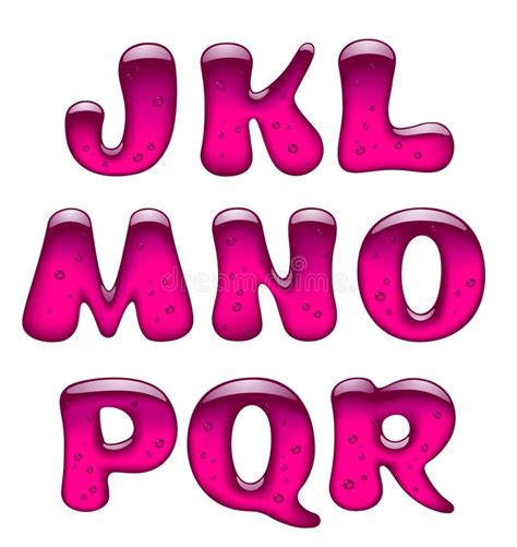 Grupo De Letras Principais Cor De Rosa Do Alfabeto Do Gel E Do Caramelo