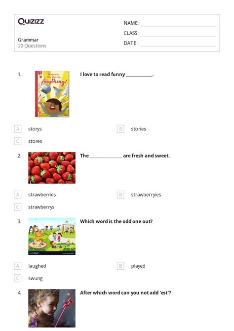 50 Grammar Worksheets On Quizizz Free And Printable