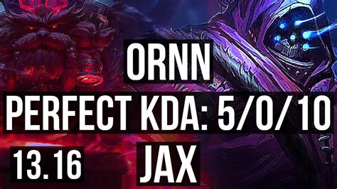 Ornn Vs Jax Top 5 0 10 400 Games 800k Mastery Euw Diamond 13