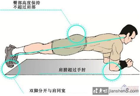 平板支撑的好处平板支撑动作要领 健身吧