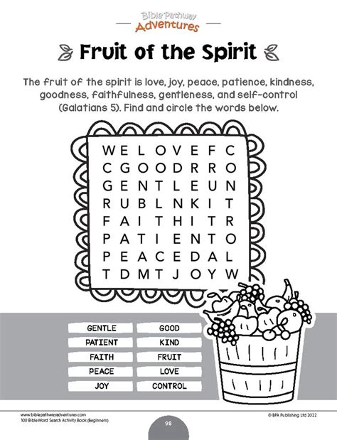 Fruit Of The Spirit Word Search