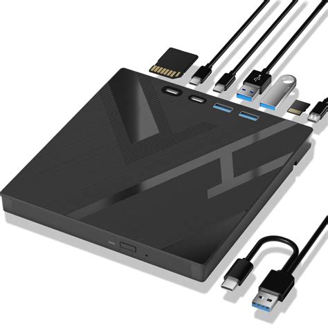 7 in 1 External CD/DVD Drive for Laptop, Portable DVD Player for Laptop
