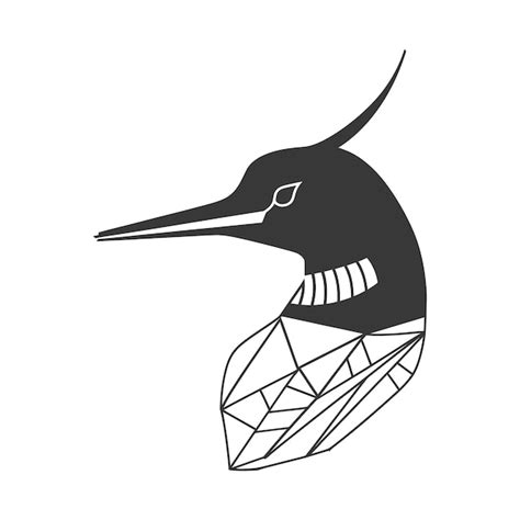 Premium Vector Geometric Loon With A Sharp Beak