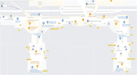 Terminal E map | Bush airport IAH