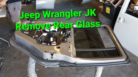 2011 2018 Jeep Wrangler Jk How Remove Rear Door Glass Window Youtube