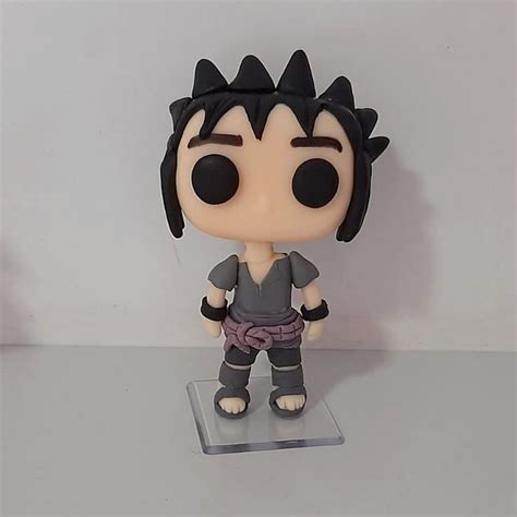 Funko Artesanal Sasuke Uchiha Naruto Estilo Funko Pop Em Porcelana