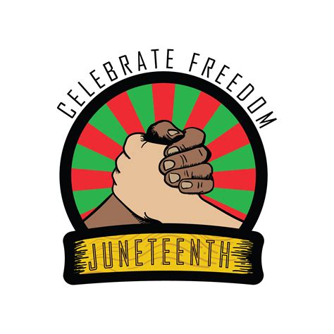 Juneteenth Vintage Logo Celebrating Freedom Juneteenth Independence