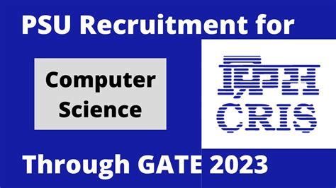 Cris Recruitment Through Gate For Cse It On Asa Ada Psu