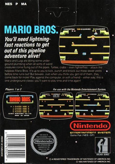 Mario Bros Arcade Classics Series Prices Nes Compare Loose Cib New