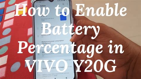 How To Enable Battery Percentage In VIVO Y20G VIVO Y20G Battery