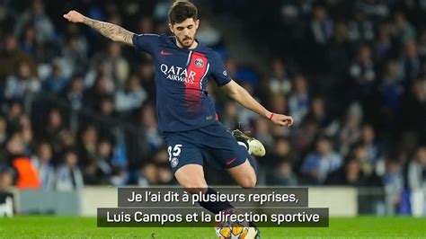 Psg Luis Enrique “beraldo Cest Comme Sil Sortait Du Centre De