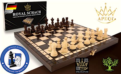 Apeqi Royal Schach Schachspiel Holz Hochwertig Massivholz X