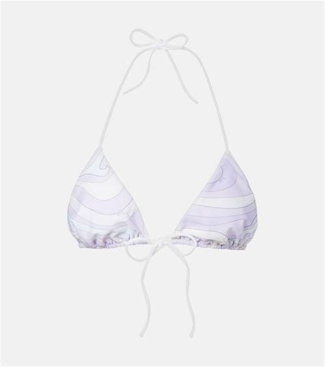 Pucci Marmo Bikini Top Emilio Pucci